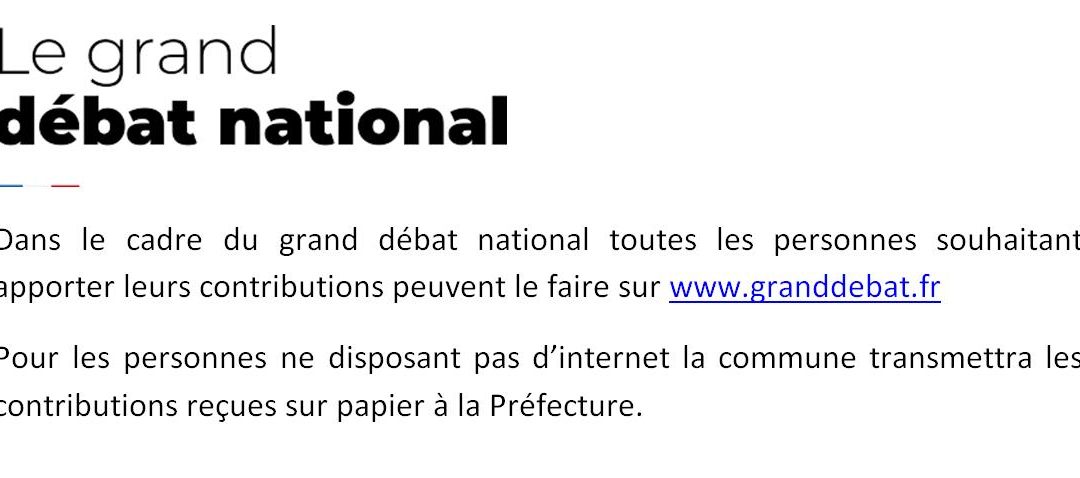Le grand débat national