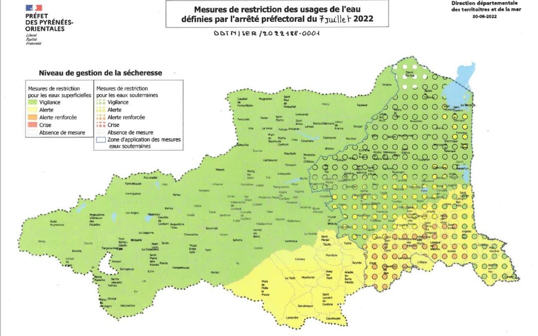 MESURES  DE RESTRICTIONS DE L&rsquo;USAGE DE L&rsquo;EAU  :