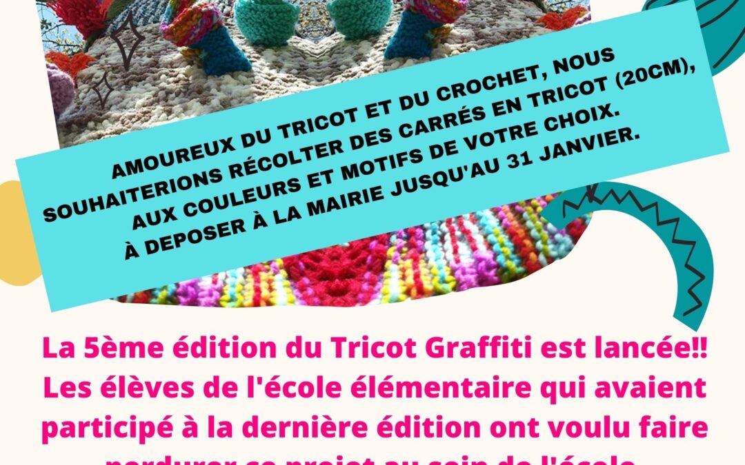 La 5ème édition du Tricot Graffiti est lancée!!